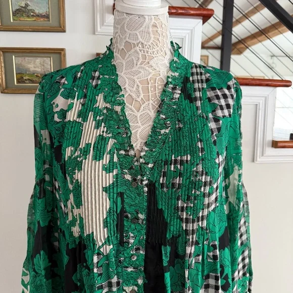 DIANE VON FURSTENBERG Layla Silk Dress Sz 10 - Picture 2 of 5